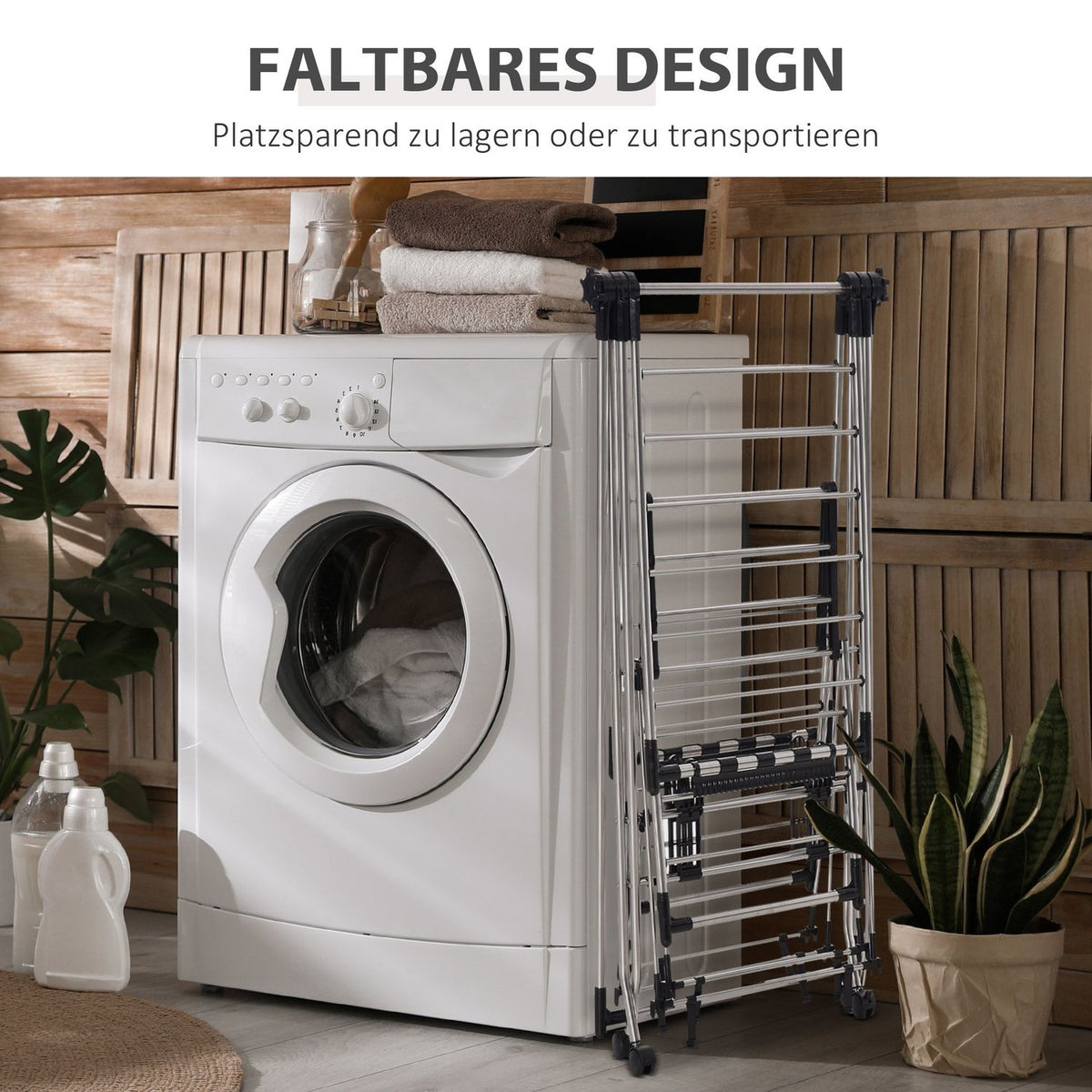 Clothes Airer With Telescopic Rods, Clothes Dryer, Clothes Rack, Stand Dryer, Foldable, Large Drying Room, Stainless Steel, 138.5X63X208Cm