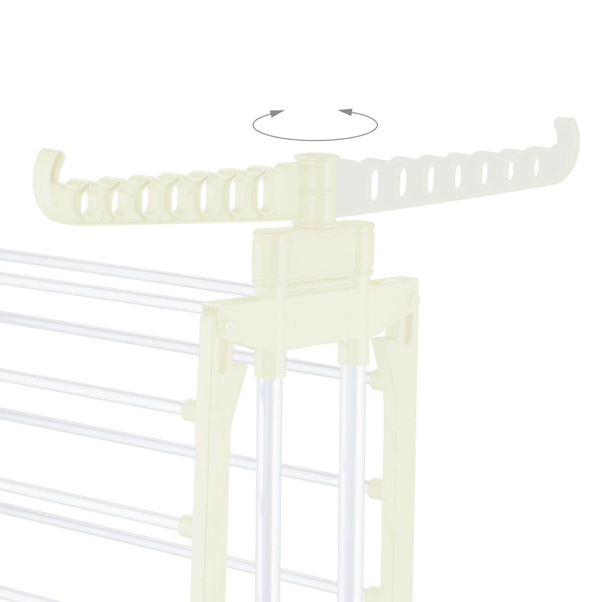Clothes Drying Rack with Wheels and Foldable Wings