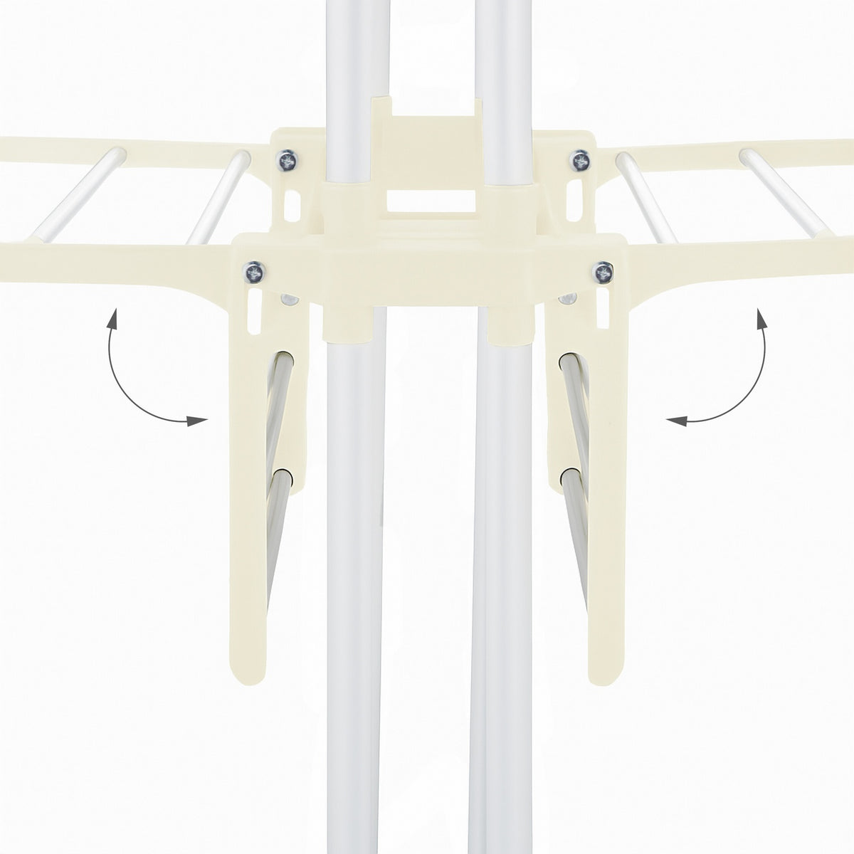 Clothes Drying Rack with Wheels and Foldable Wings