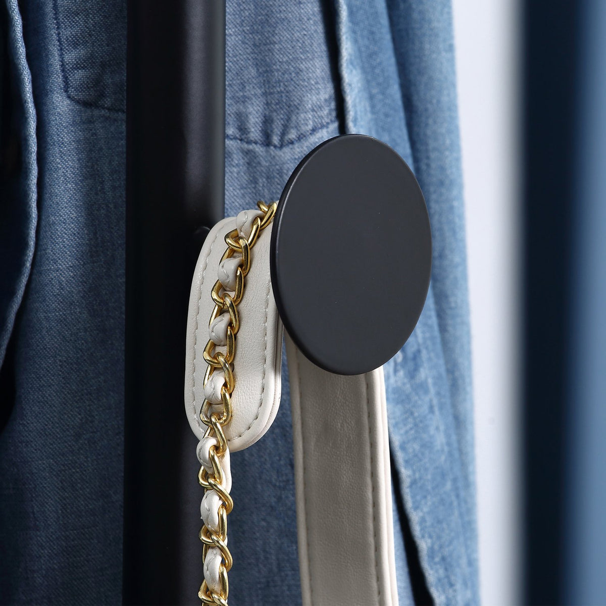 Clothes Rack, Coat Rack with 8 Hooks, Coat Rack for Clothes, Hats, Hallway, Entrance, Steel, Black, 35x 35 x 170 cm