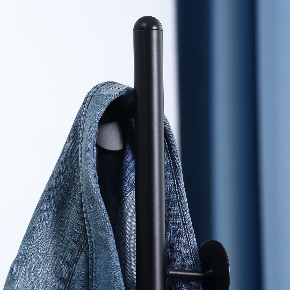 Clothes Rack, Coat Rack with 8 Hooks, Coat Rack for Clothes, Hats, Hallway, Entrance, Steel, Black, 35x 35 x 170 cm
