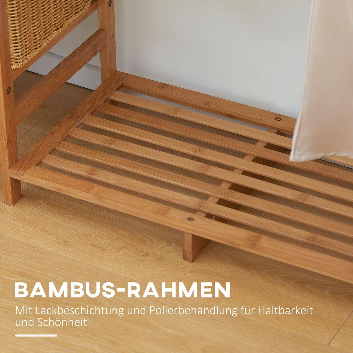 Clothes Rack Coat Rack with Clothes Rail, Shoe Rack, Shelf, Bamboo Coat Rack for Bedroom, Exhibition, Laundry Room, Laundry Room, Natural Wood |