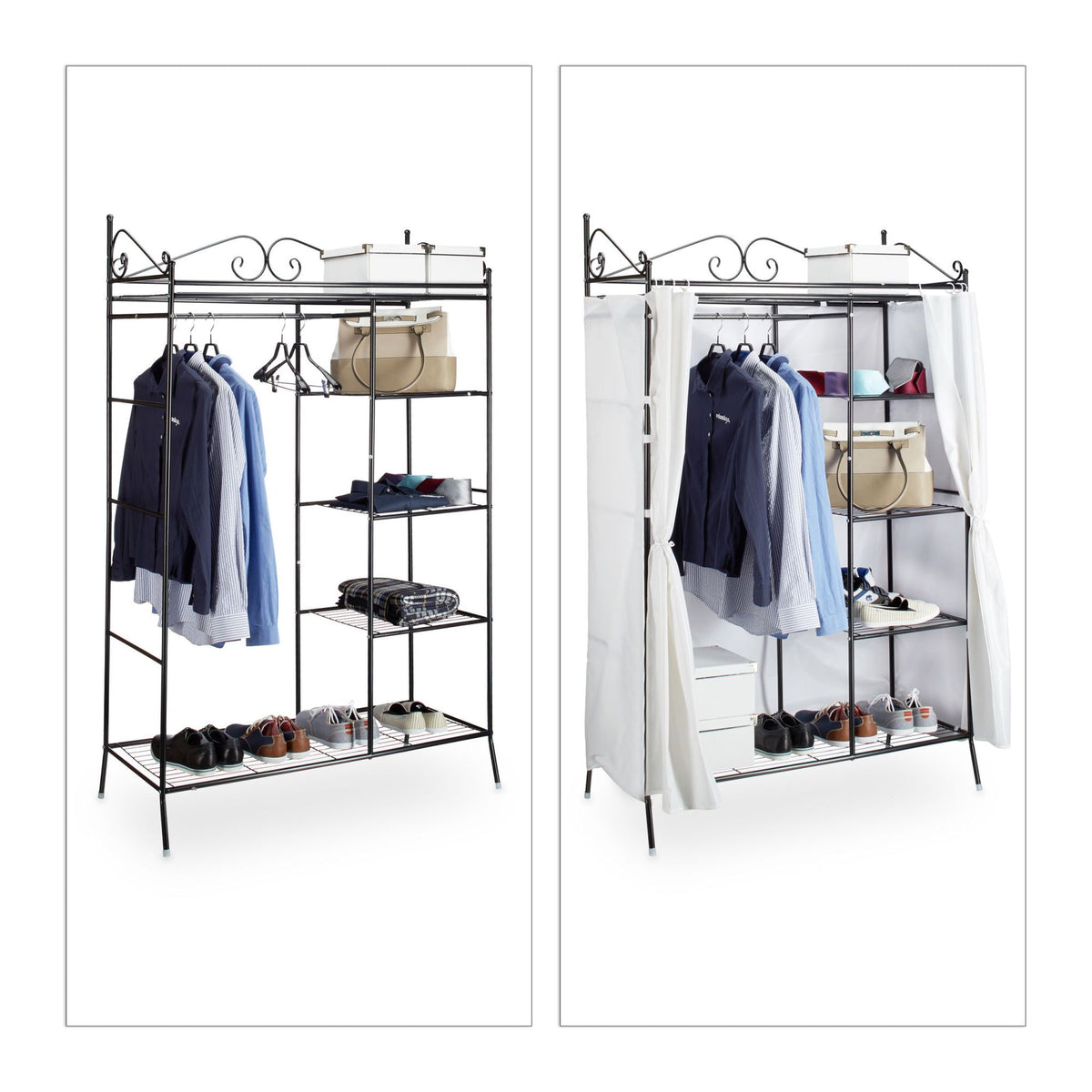 Clothes hanger COUNTRY in metal with fabric cover
