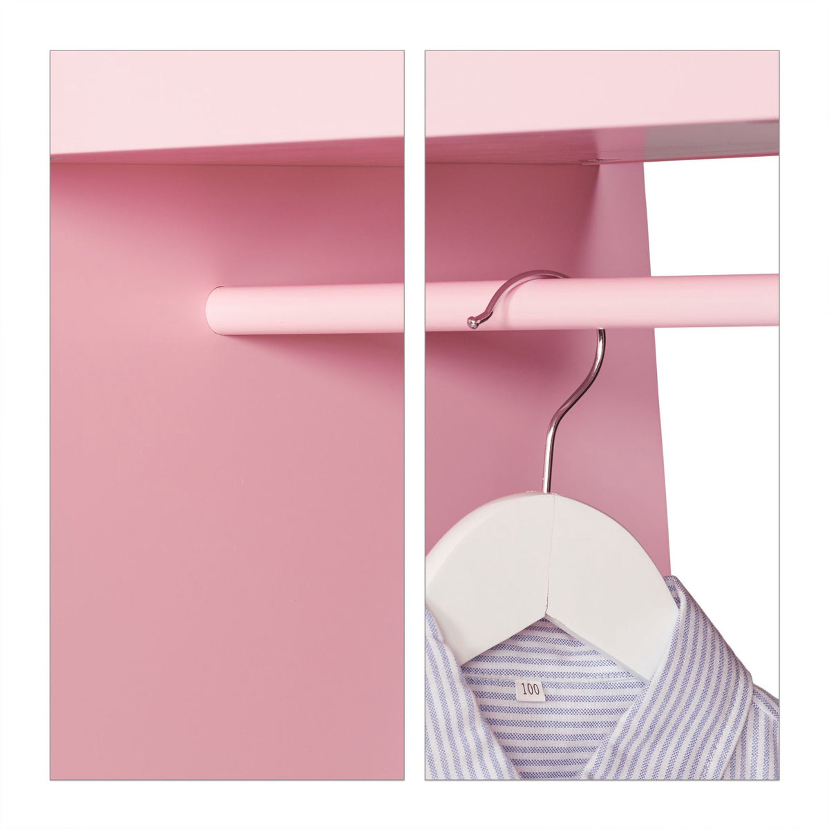 Clothes hanger for children with mirror