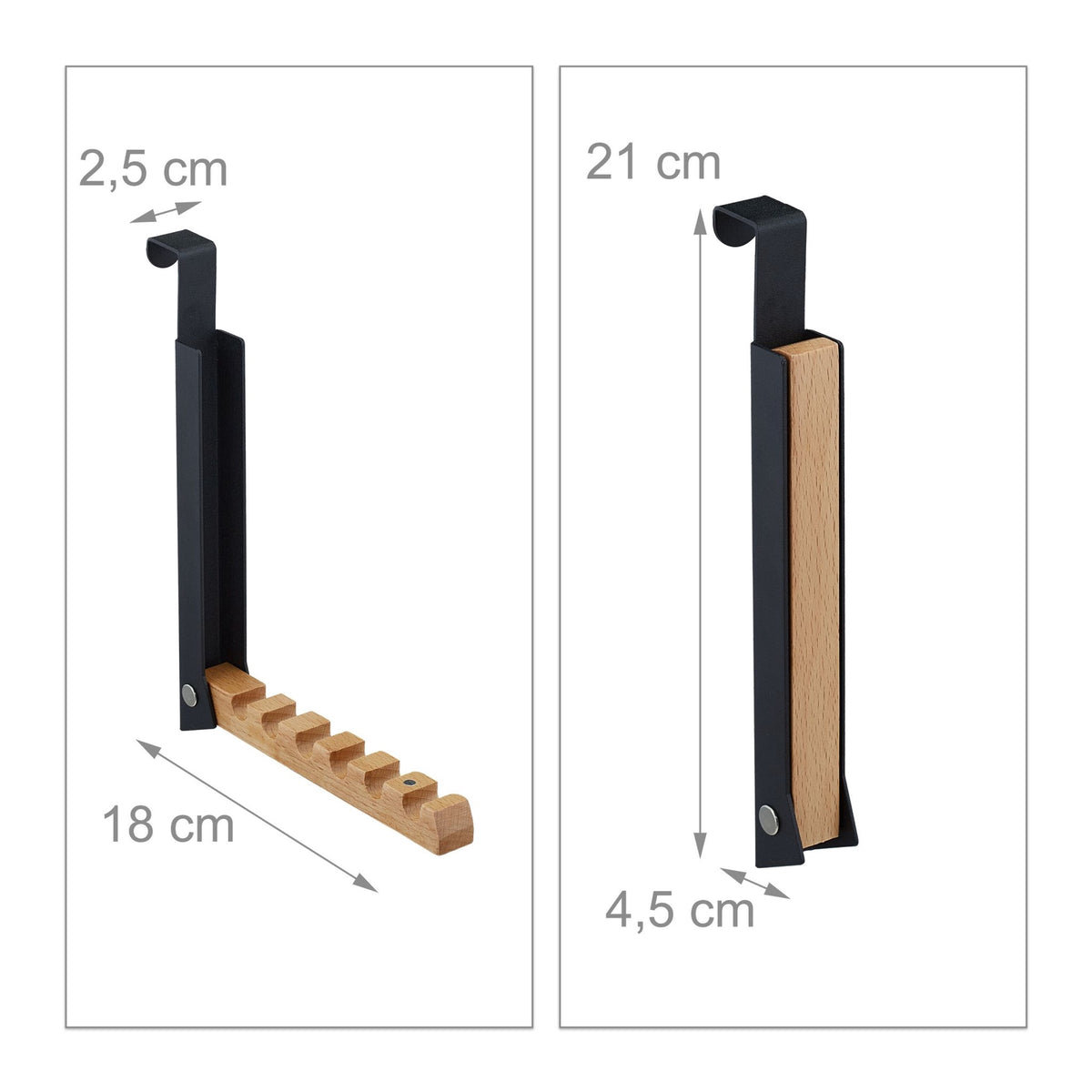 Clothes hanger for folding doors - set of 2