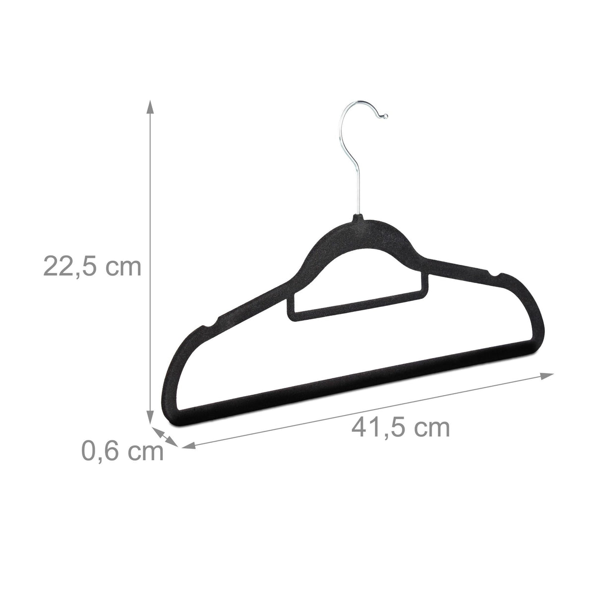 Clothes hanger narrow set of 20 velvet