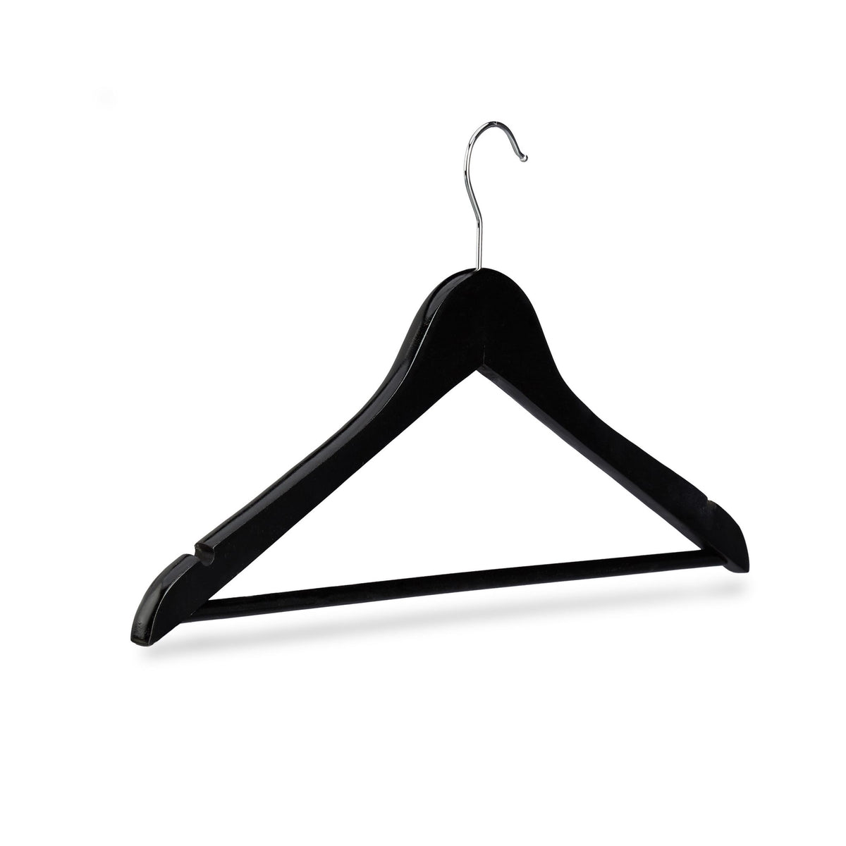 Clothes hangers with trouser bar, set of 20