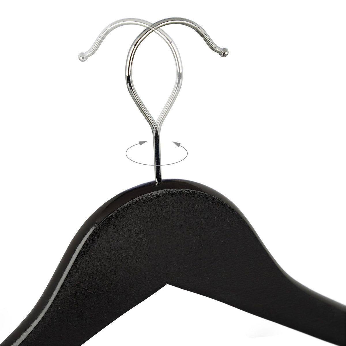 Clothes hangers with trouser bar, set of 20