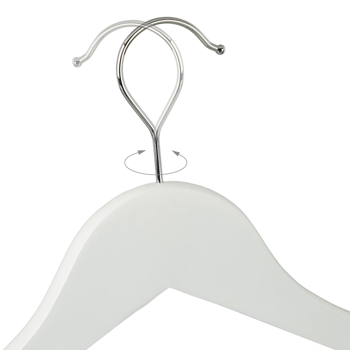 Clothes hangers with trouser bar, set of 20