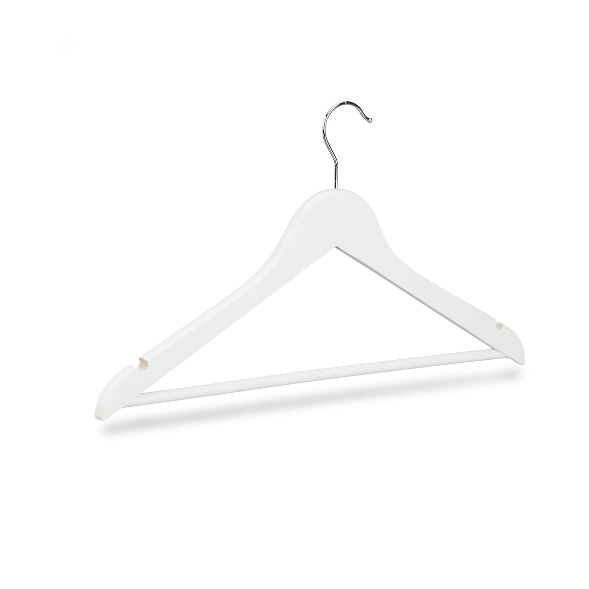 Clothes hangers with trouser bar, set of 20