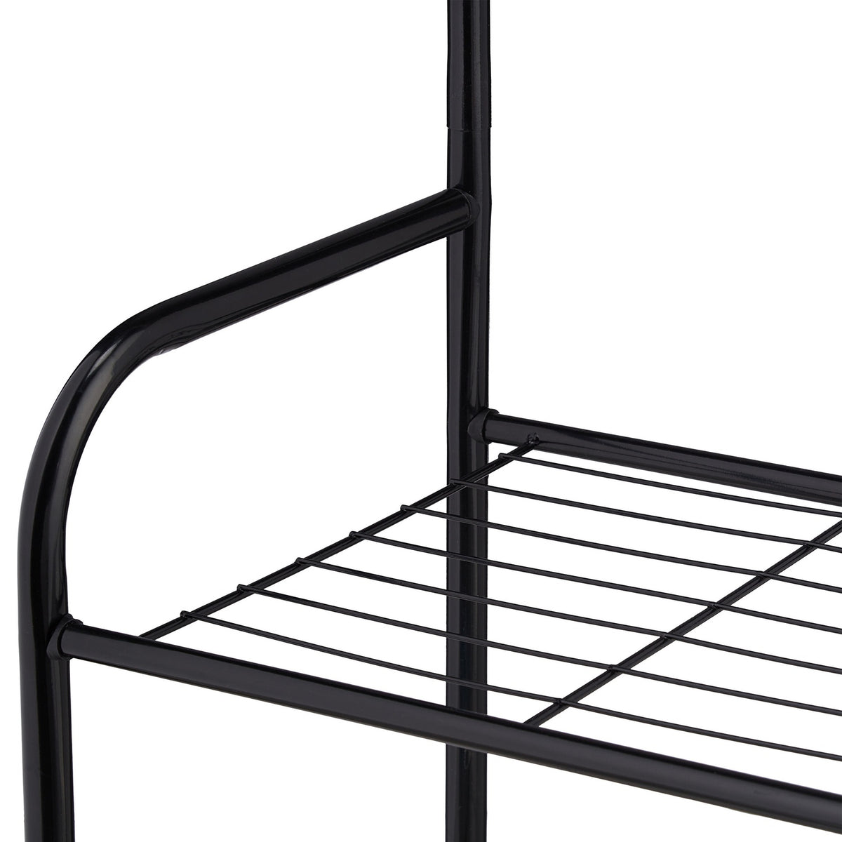 Clothes hanger with 2 shoe shelves