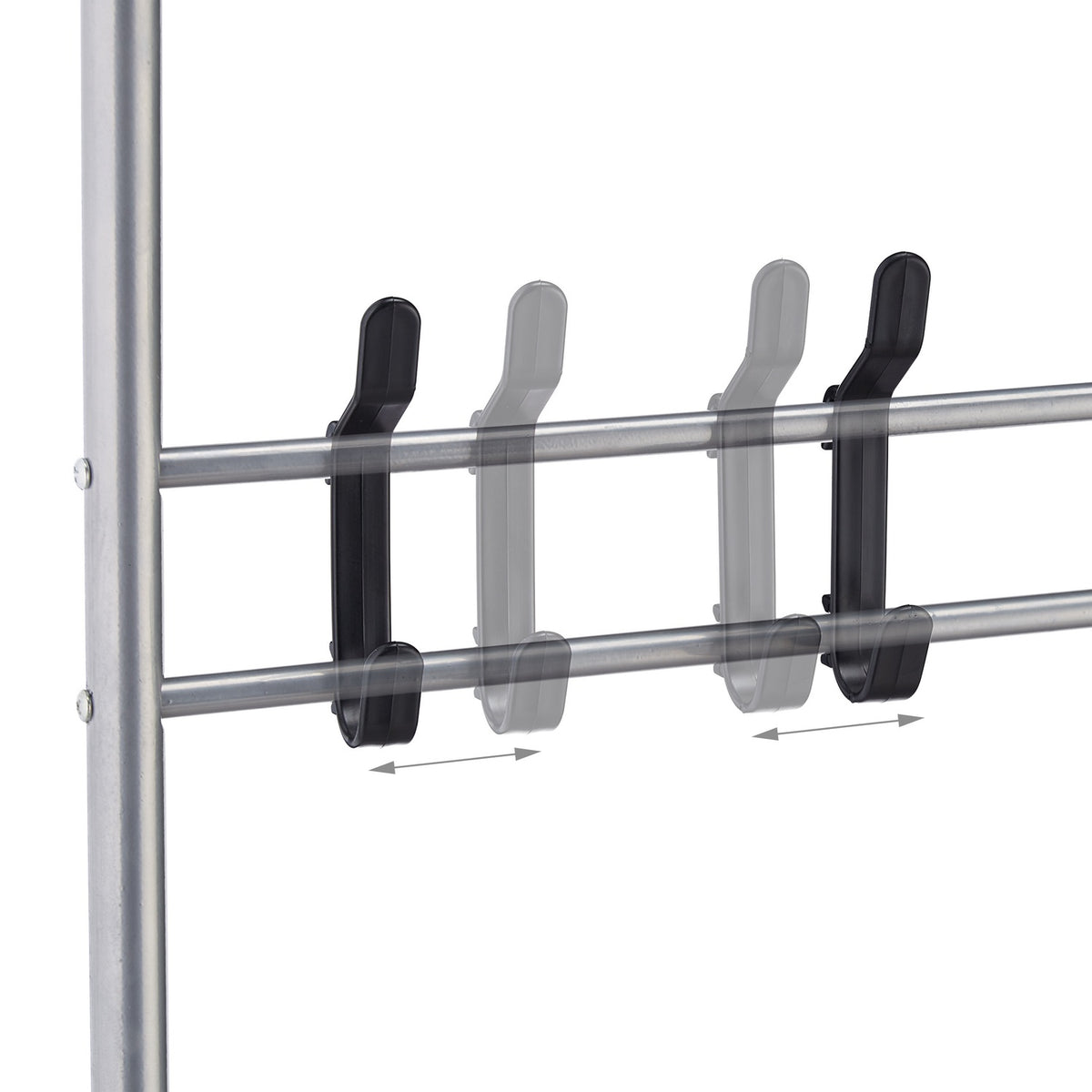 Clothes hanger with 2 shoe shelves