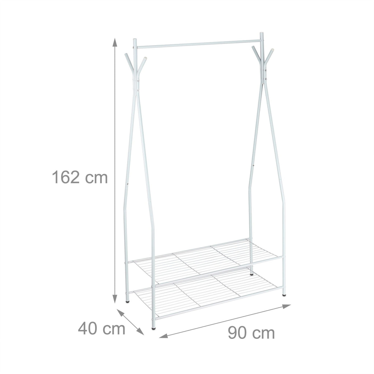 Clothes hanger with shoe shelf SANDRA