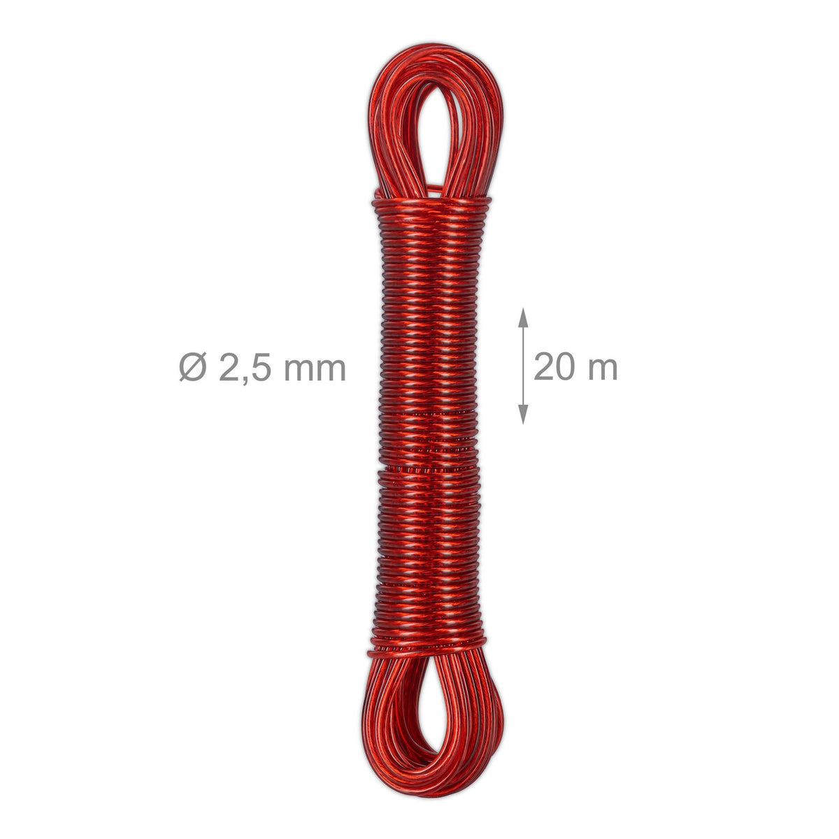 Clothes hanger with steel wire 3 x 20 m