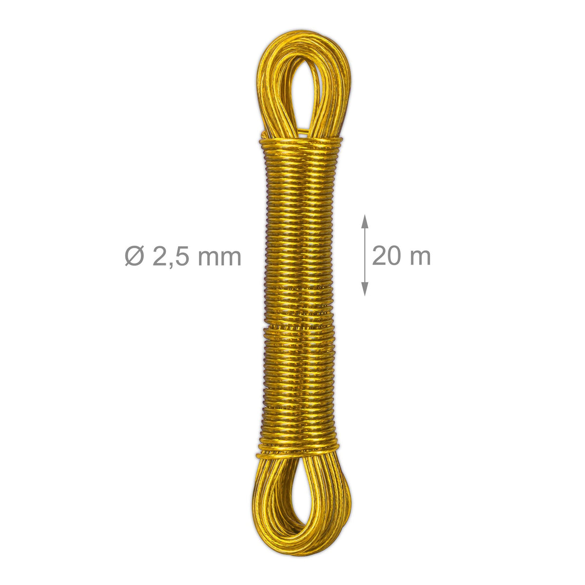 Clothes hanger with steel wire 3 x 20 m