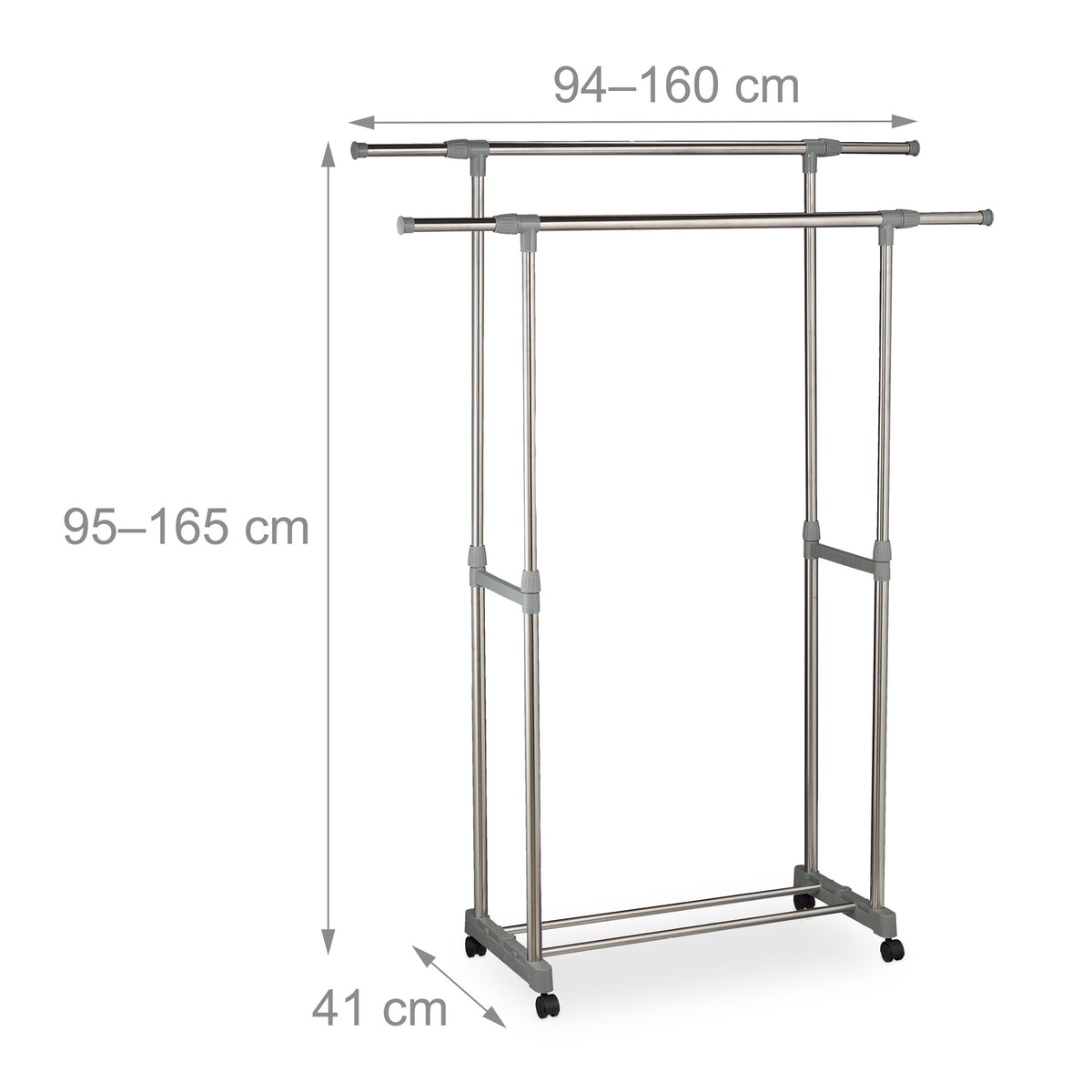 Clothes hanger with two clothes rods
