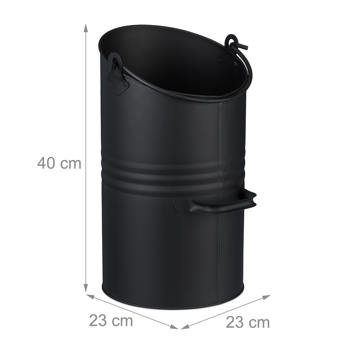 Coal Scuttle 12L – Black Iron Fireplace Bucket