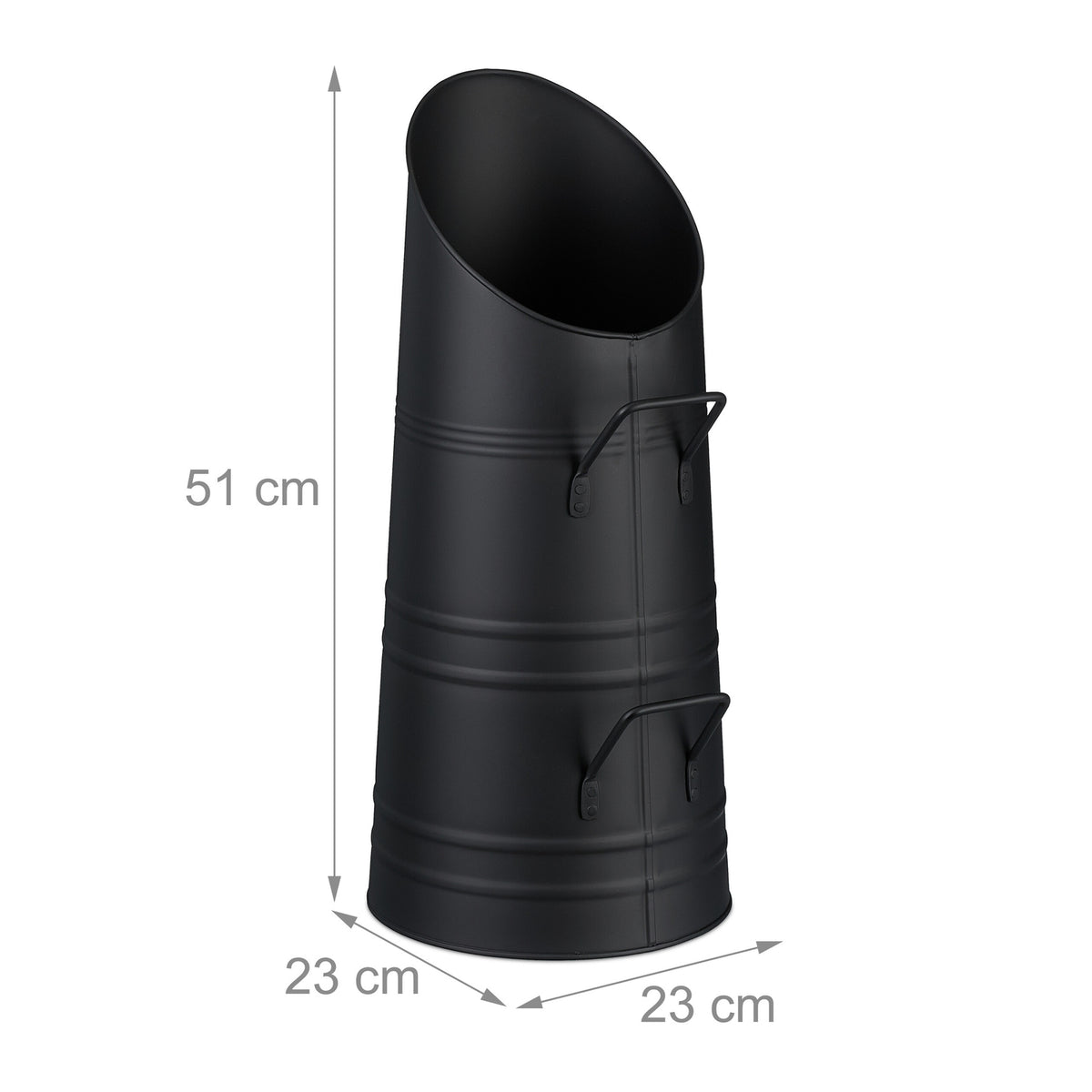 Coal Scuttle, 9L Iron, Matte Black
