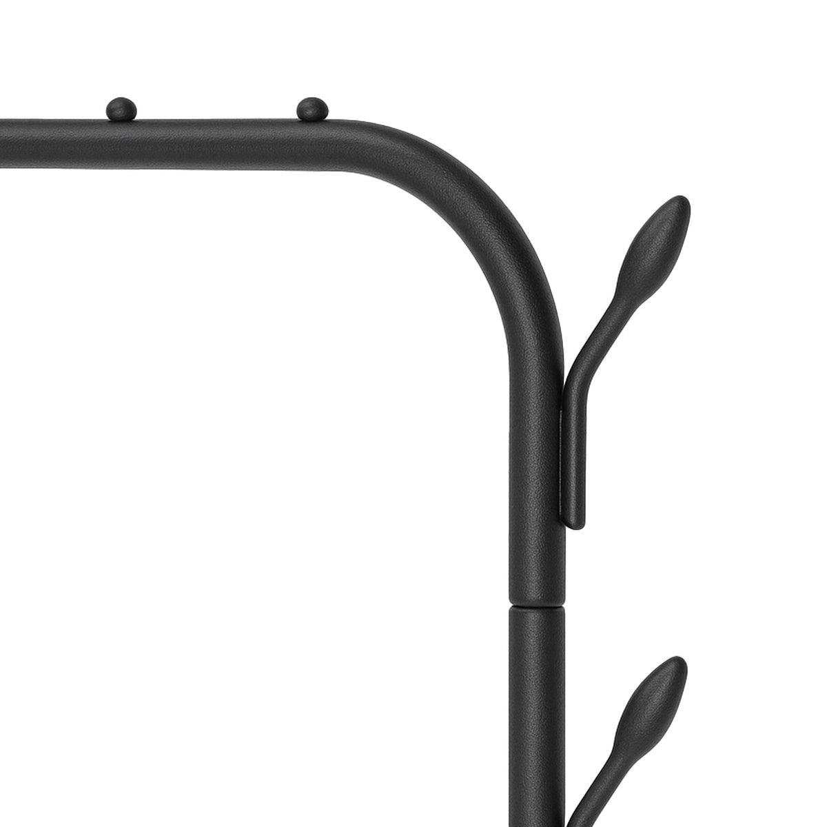Coat Rack with Clothes Rail, 2 Shelves, 8 Hooks