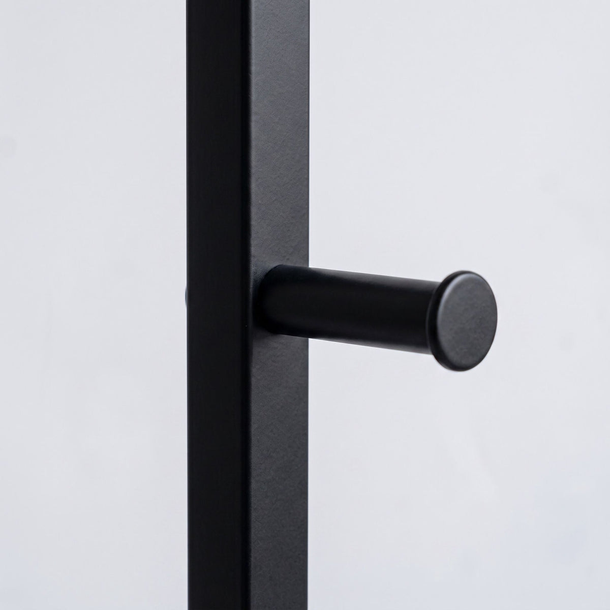 Coat Rack with Hooks, Shelves & Rail – Black-Grey