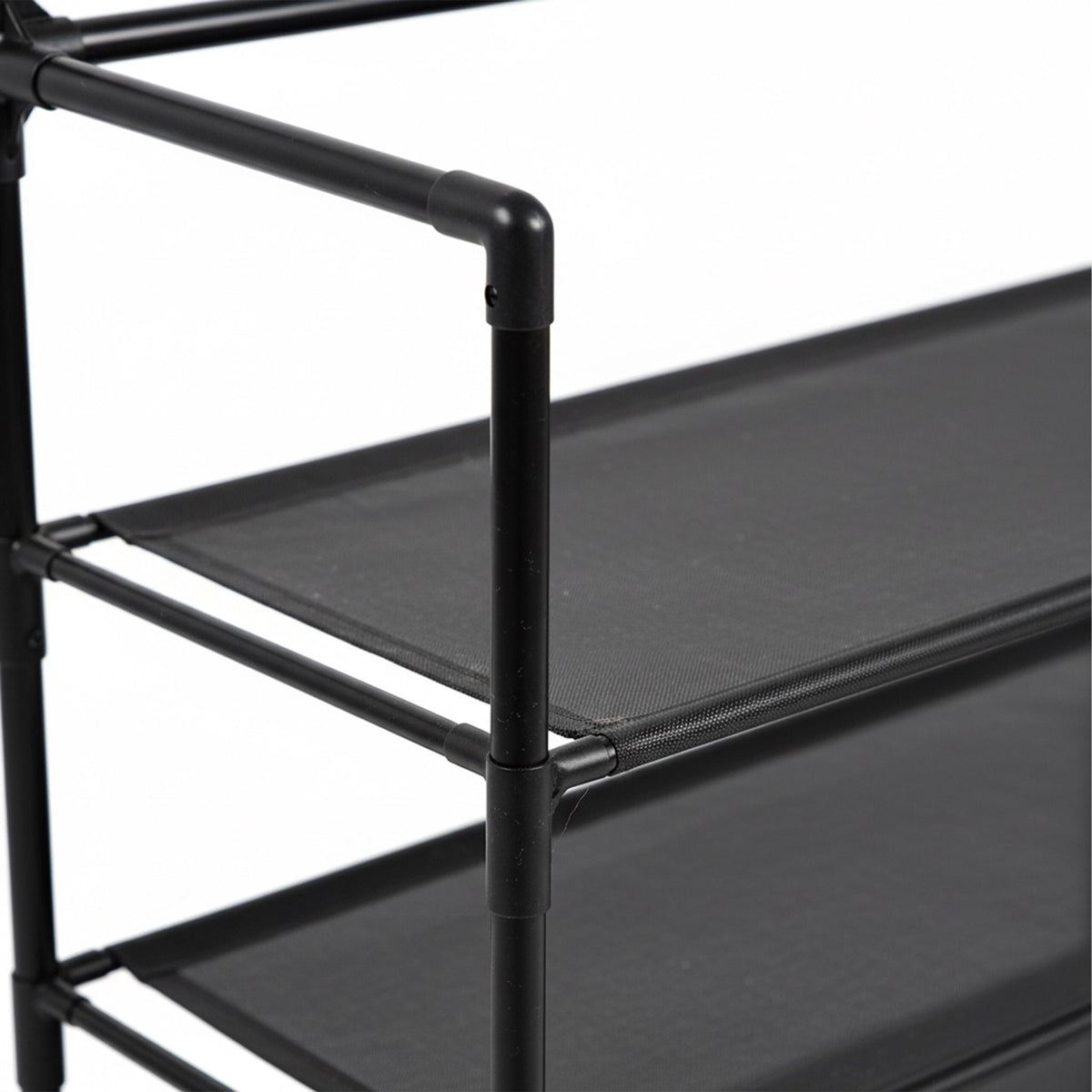 Coat Stand & Shoe Rack with 4 Tiers and 8 Hooks