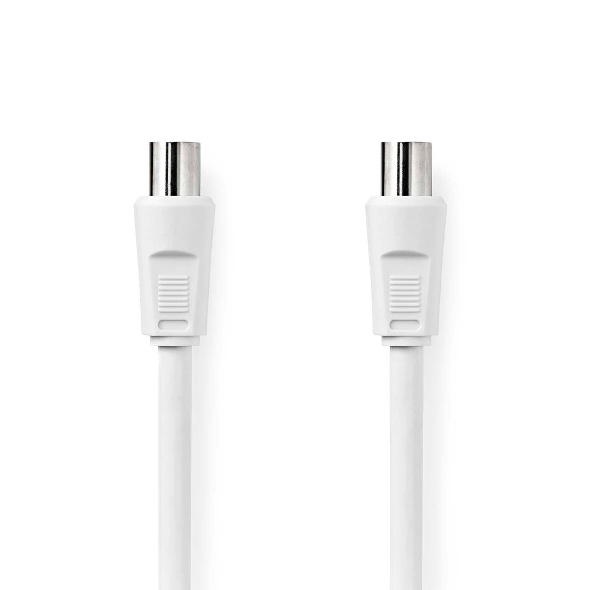 Coax Cable | IEC (Coax) Male | IEC (Coax) Female | Nickel Plated | 90 dB | 75 Ohm | Double Shielded | 15.0 m | Round | PVC | White | Label