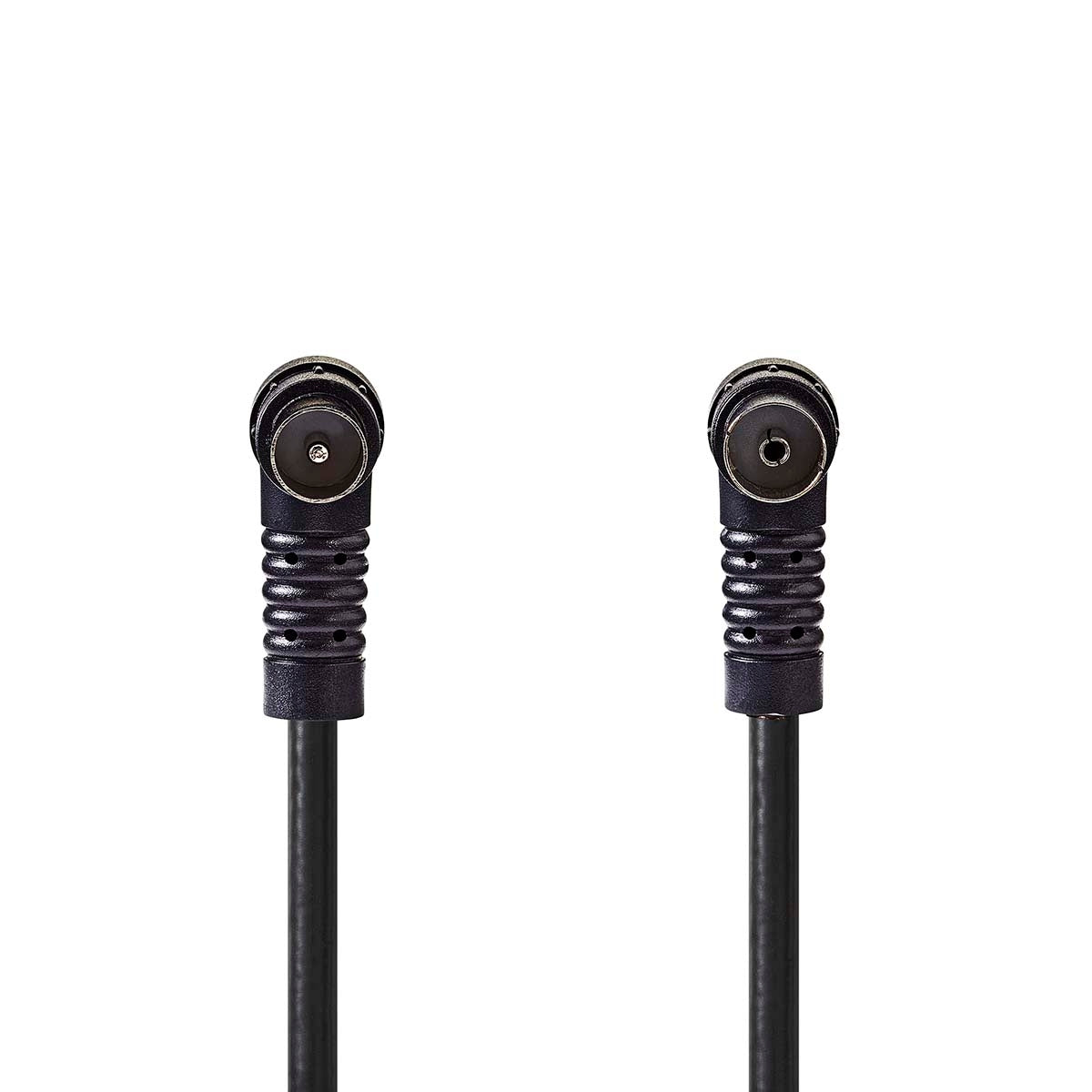 Coaxial cable | IEC (Coax) Male | IEC (Coax) Female | Nickel Plated | 120 dB| 75 Ohm | Four Protections | 3.00 m | Round | PVC | Black | Label