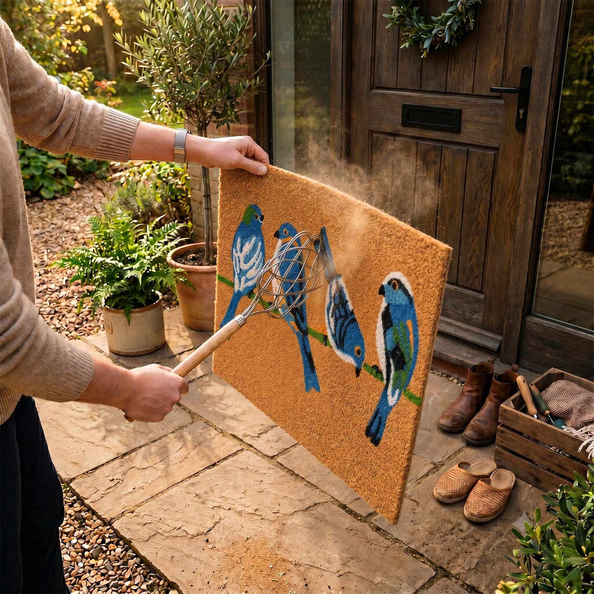 Coconut Animal Doormat, 60x40 cm, Non-Slip Backing
