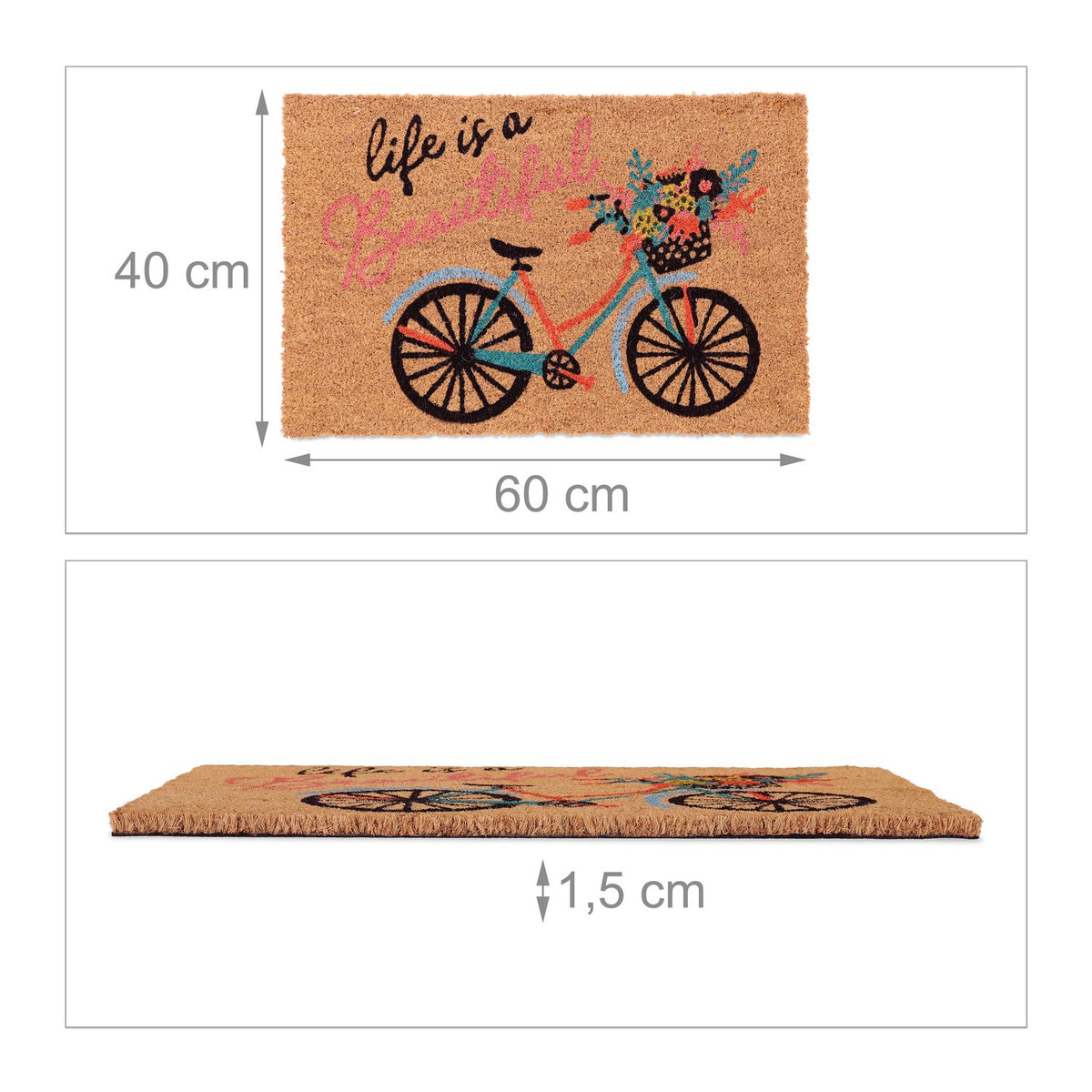 Coconut Door Mat Bicycle