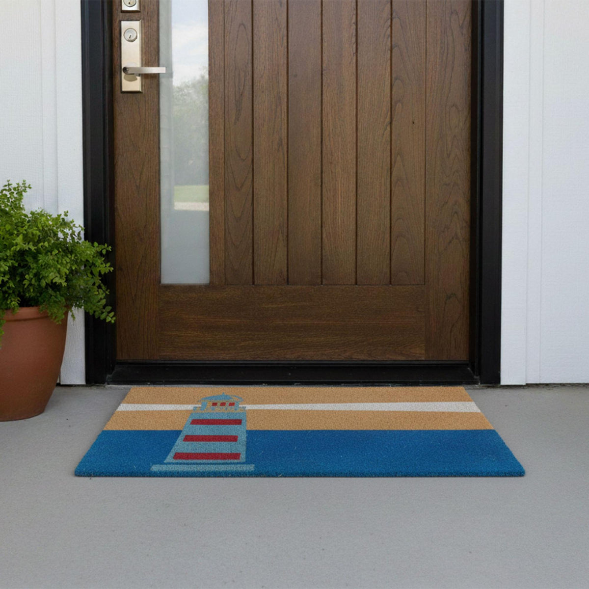 Coconut Doormat, 80x50 cm, Non-Slip, Weather-Resistant