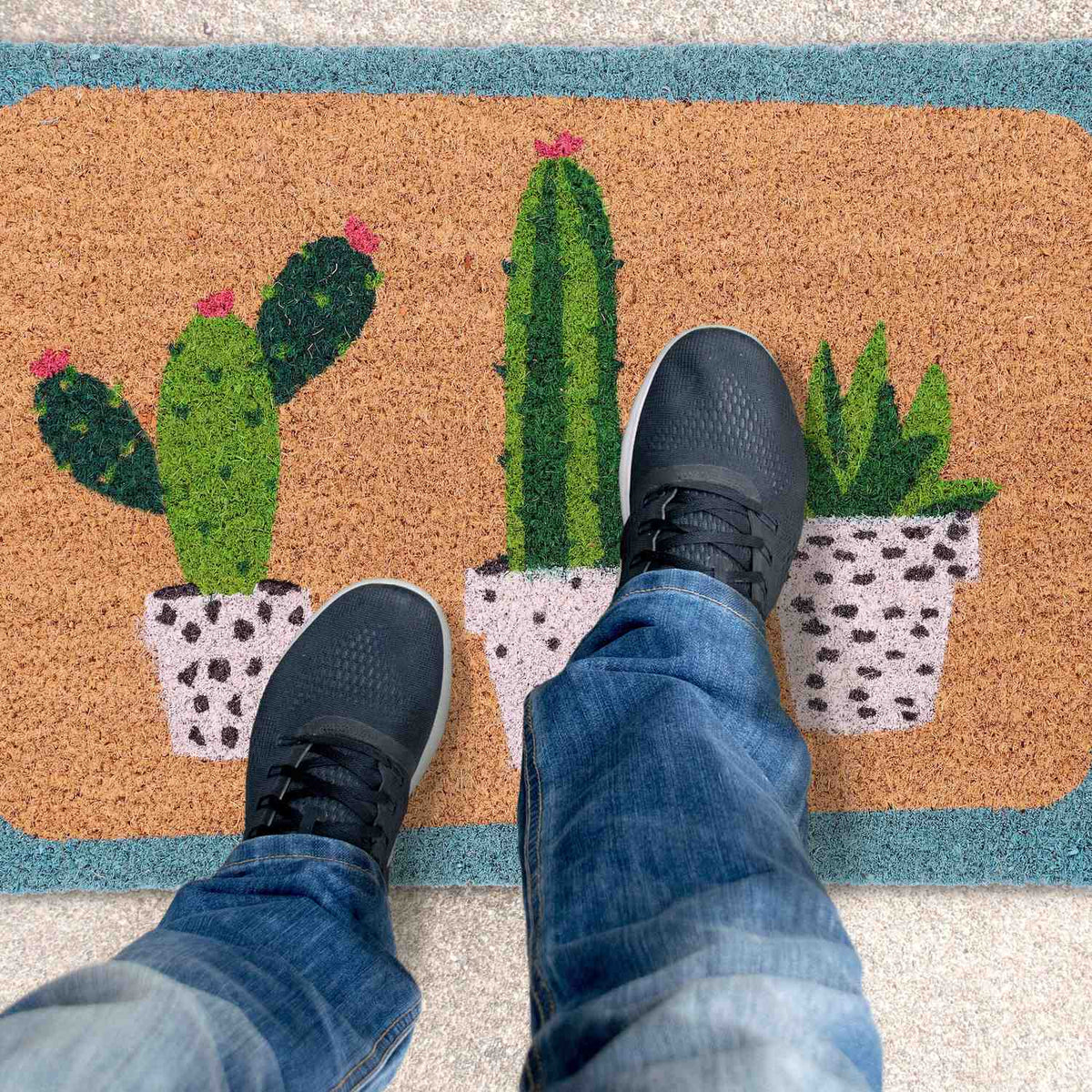Coconut Doormat Cactus