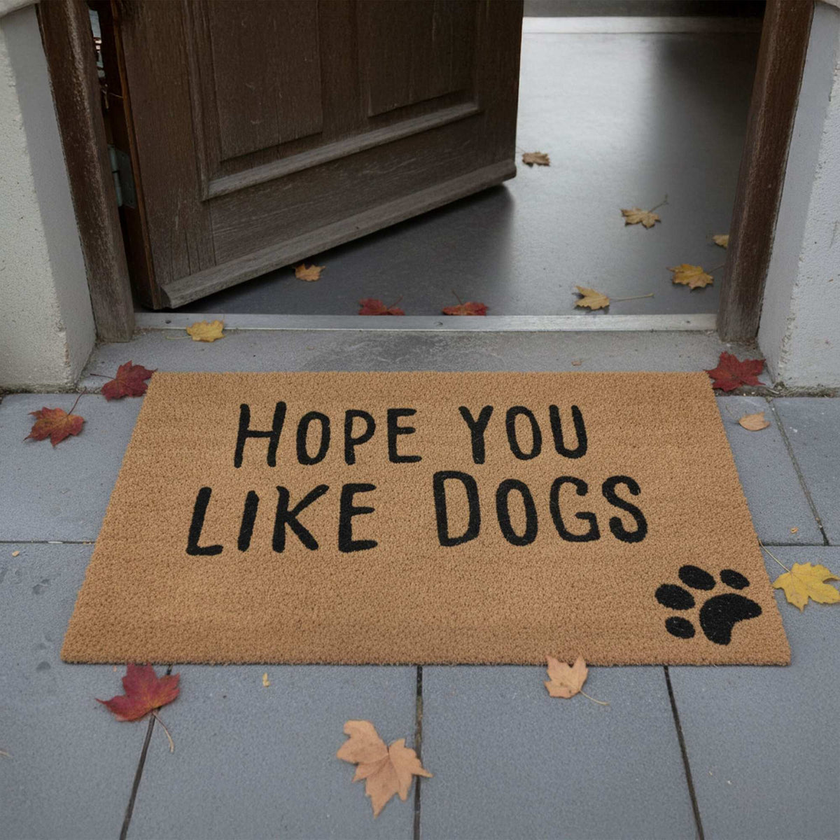 Coconut Fiber Animal Doormat, 80x50 cm, Indoor/Outdoor