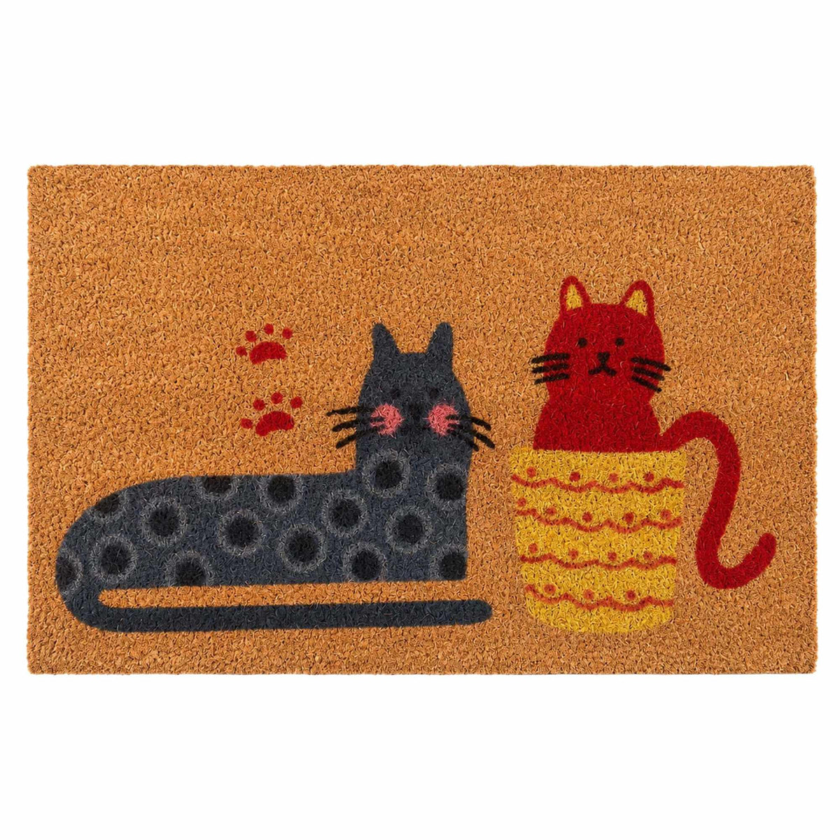 Coconut Fibre Animal Doormat, 60x40 cm, Non-Slip