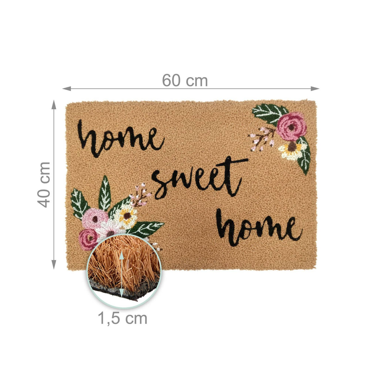 Coconut Fibre Non-Slip Door Mat – Indoor/Outdoor Use
