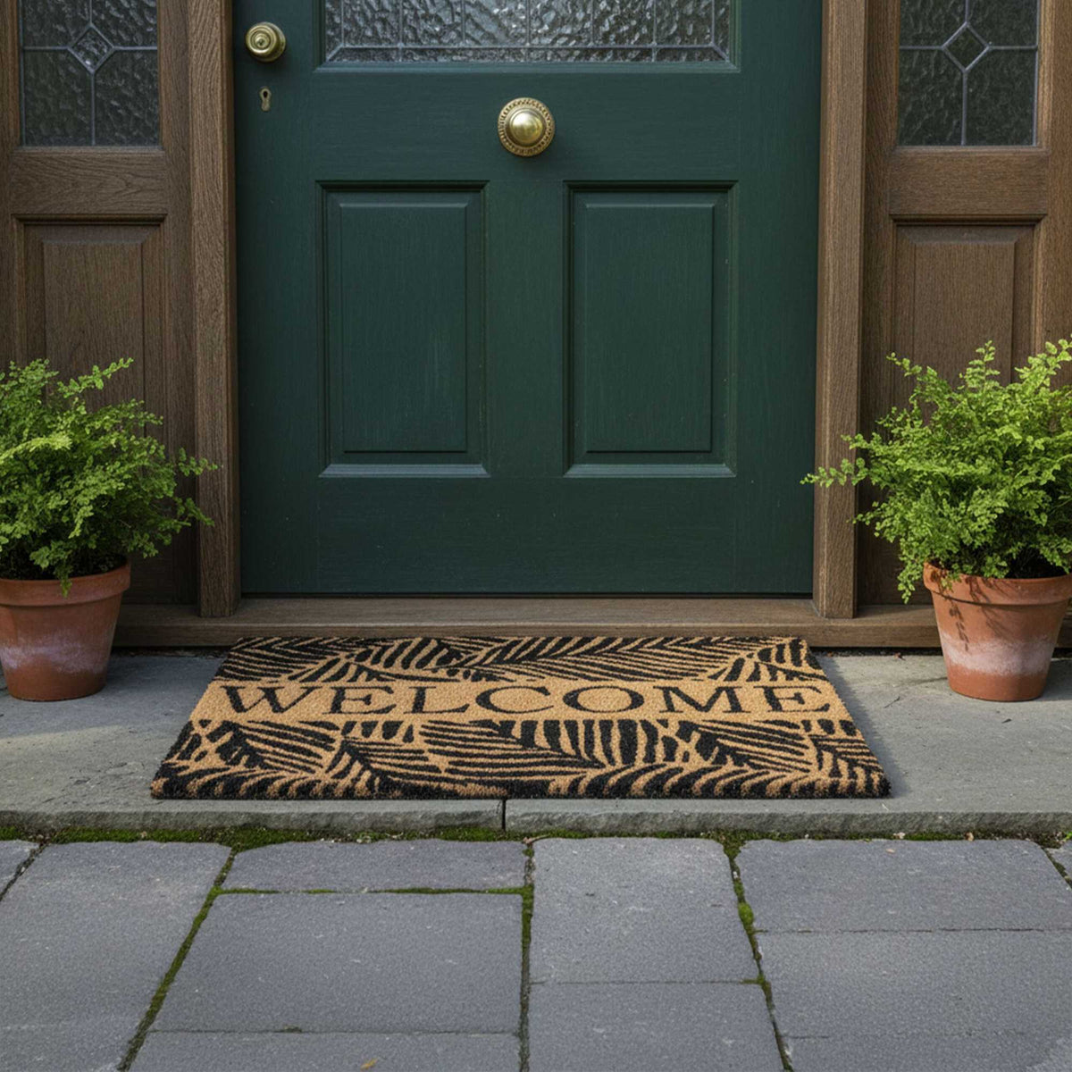 Coconut Fibre Non-Slip Welcome Mat – Indoor/Outdoor Use