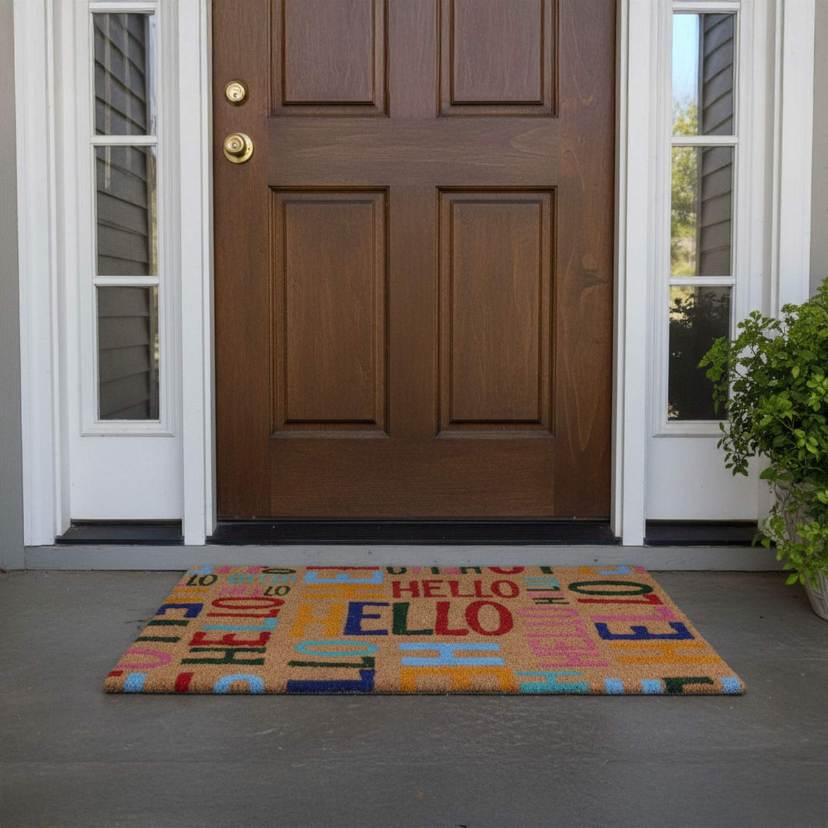 Coconut Fibre Welcome Mat – Non-Slip, Indoor/Outdoor Use