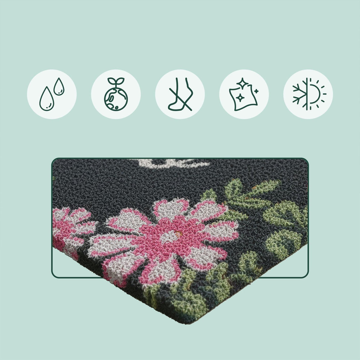 Coconut Fibre Welcome Mat – Non-Slip, Indoor/Outdoor Use