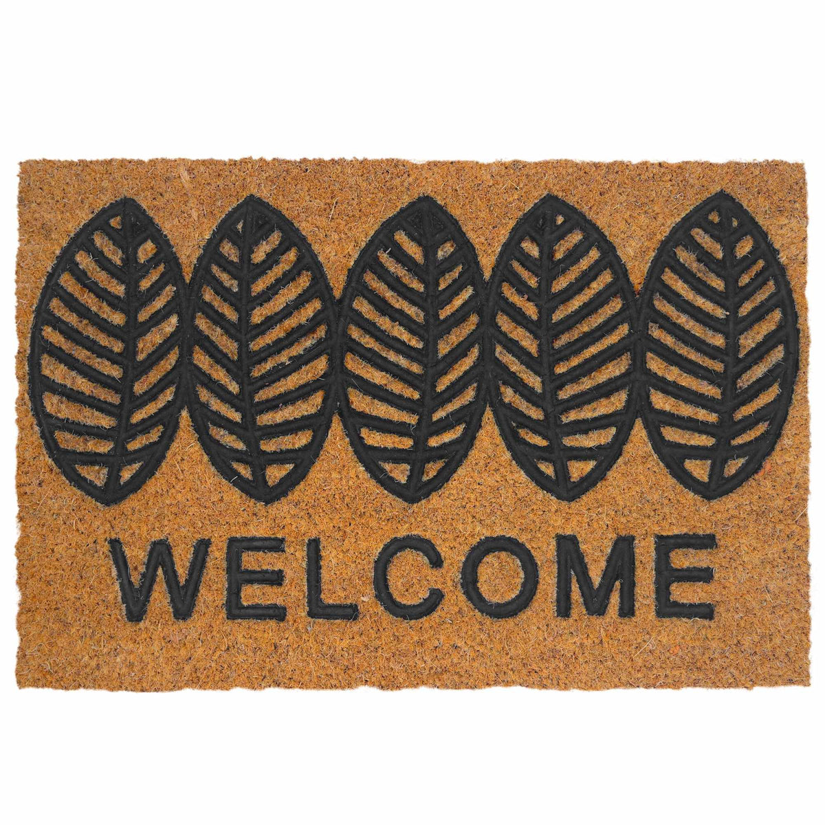 Coconut & PVC Doormat, 60x40 cm, Non-Slip, Natural