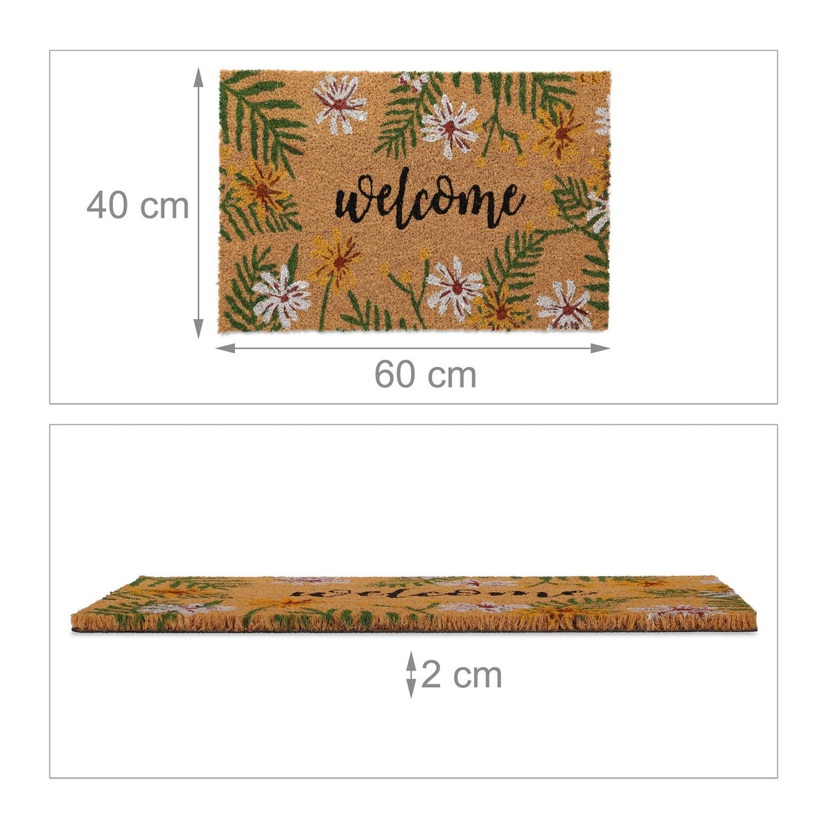 Coconut door mat "Welcome".