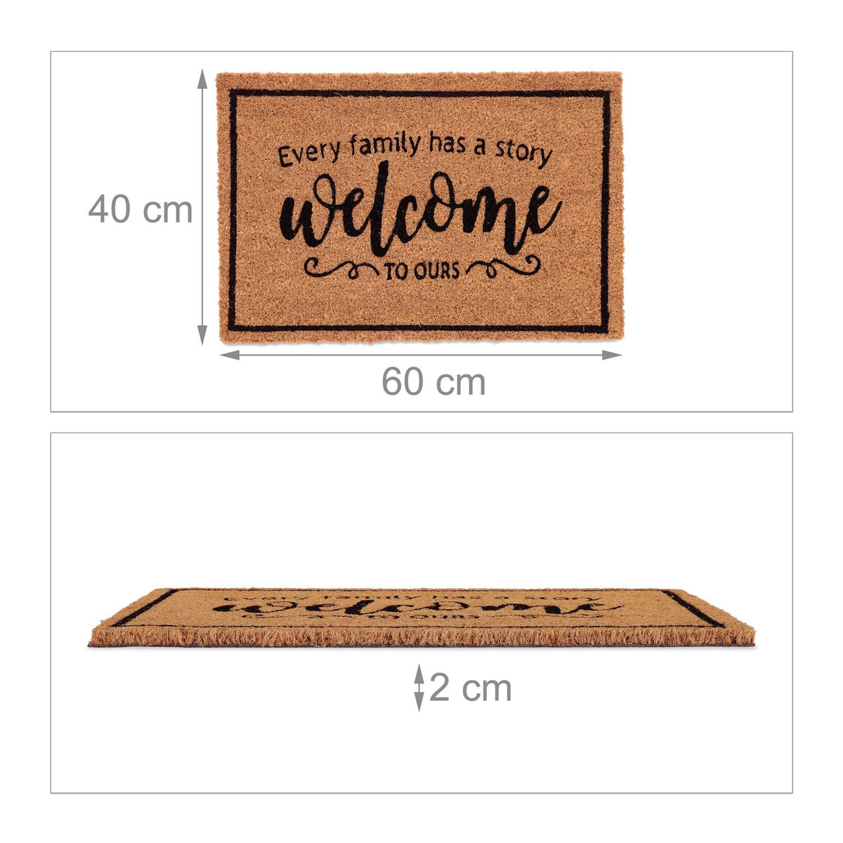 Coconut door mat Welcome