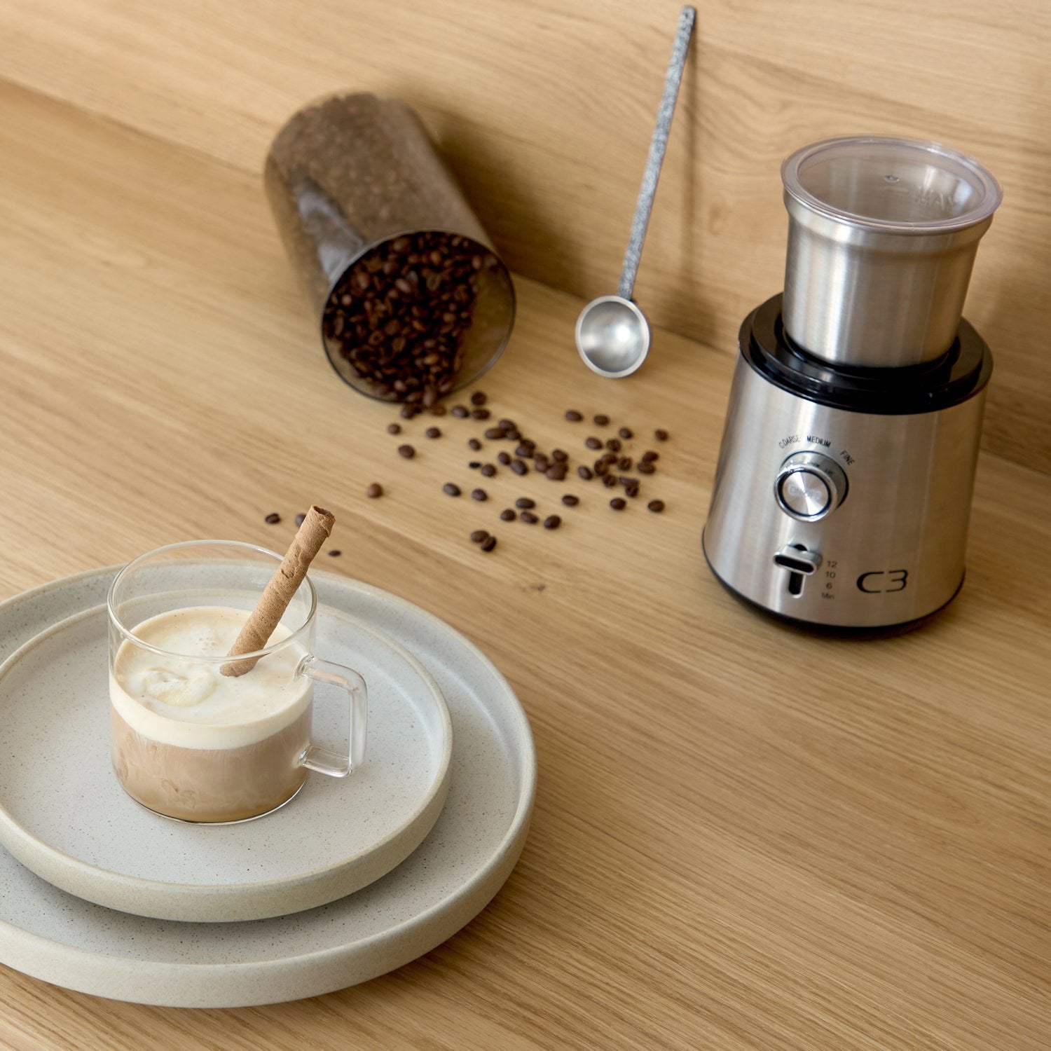 Coffee Grinder, 85g Capacity, 200W, Brushed Stainless Steel