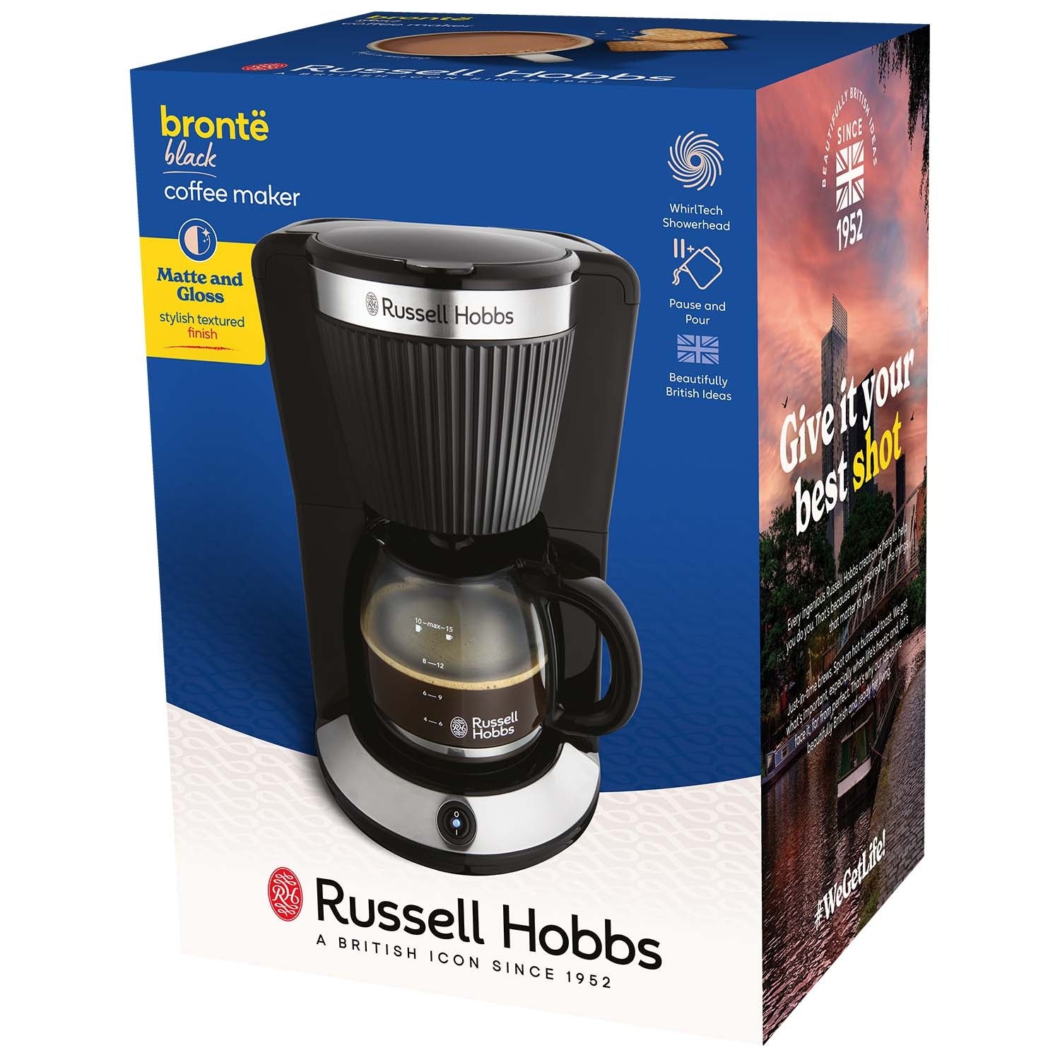 Coffee Maker, Black, 1.25L Capacity