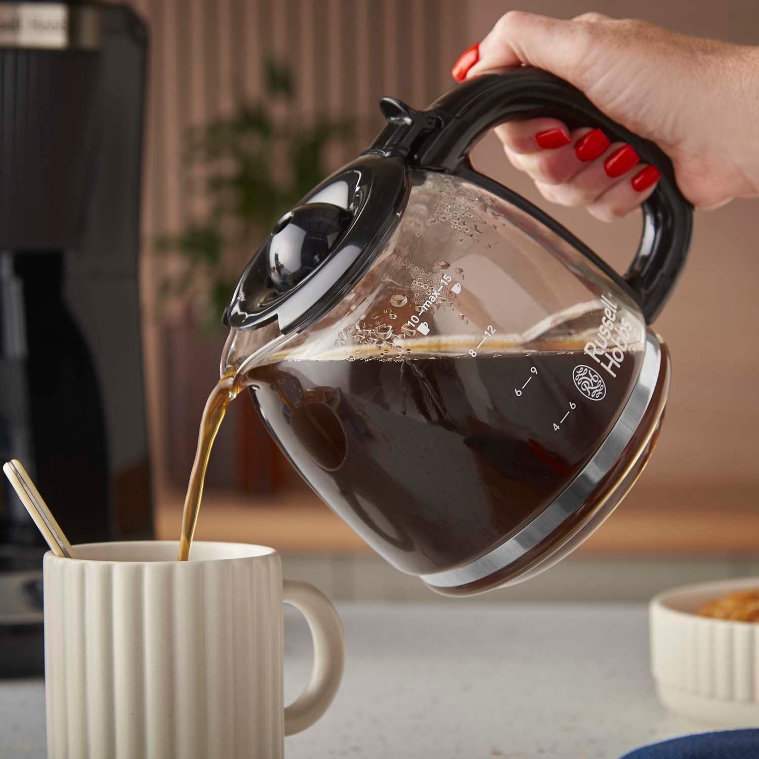 Coffee Maker, Black, 1.25L Capacity