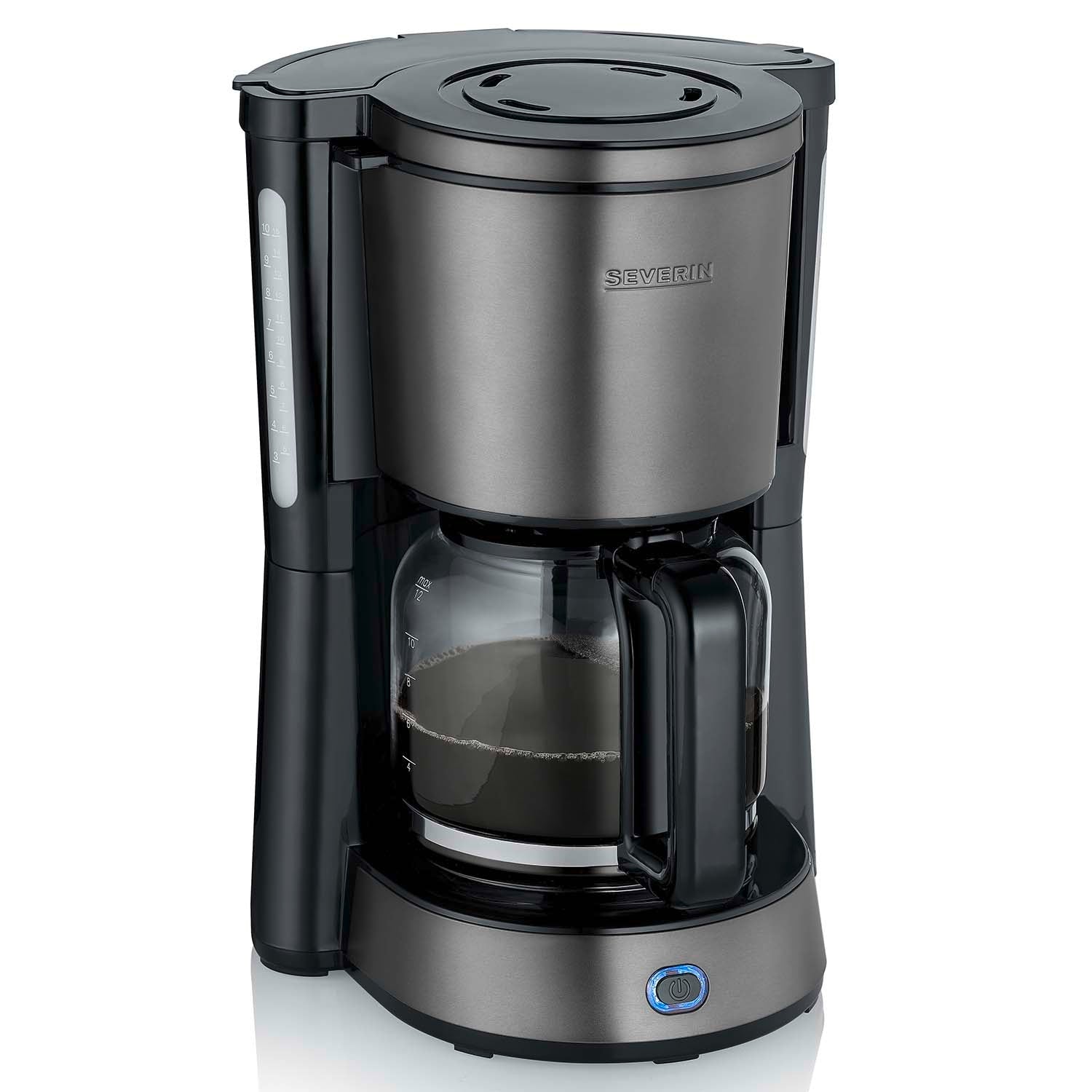 Coffee Maker, Dark Inox, 1000W, 1.25L Capacity