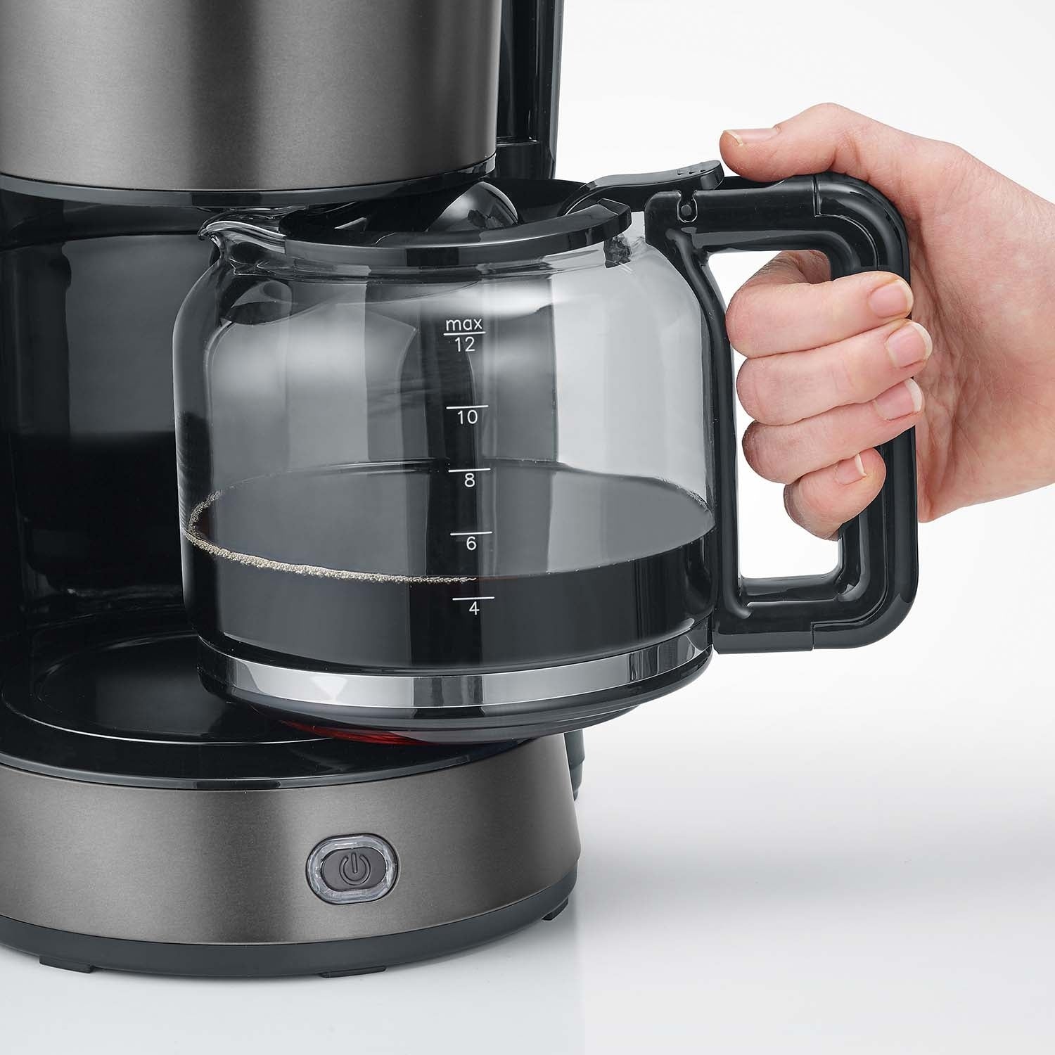Coffee Maker, Dark Inox, 1000W, 1.25L Capacity