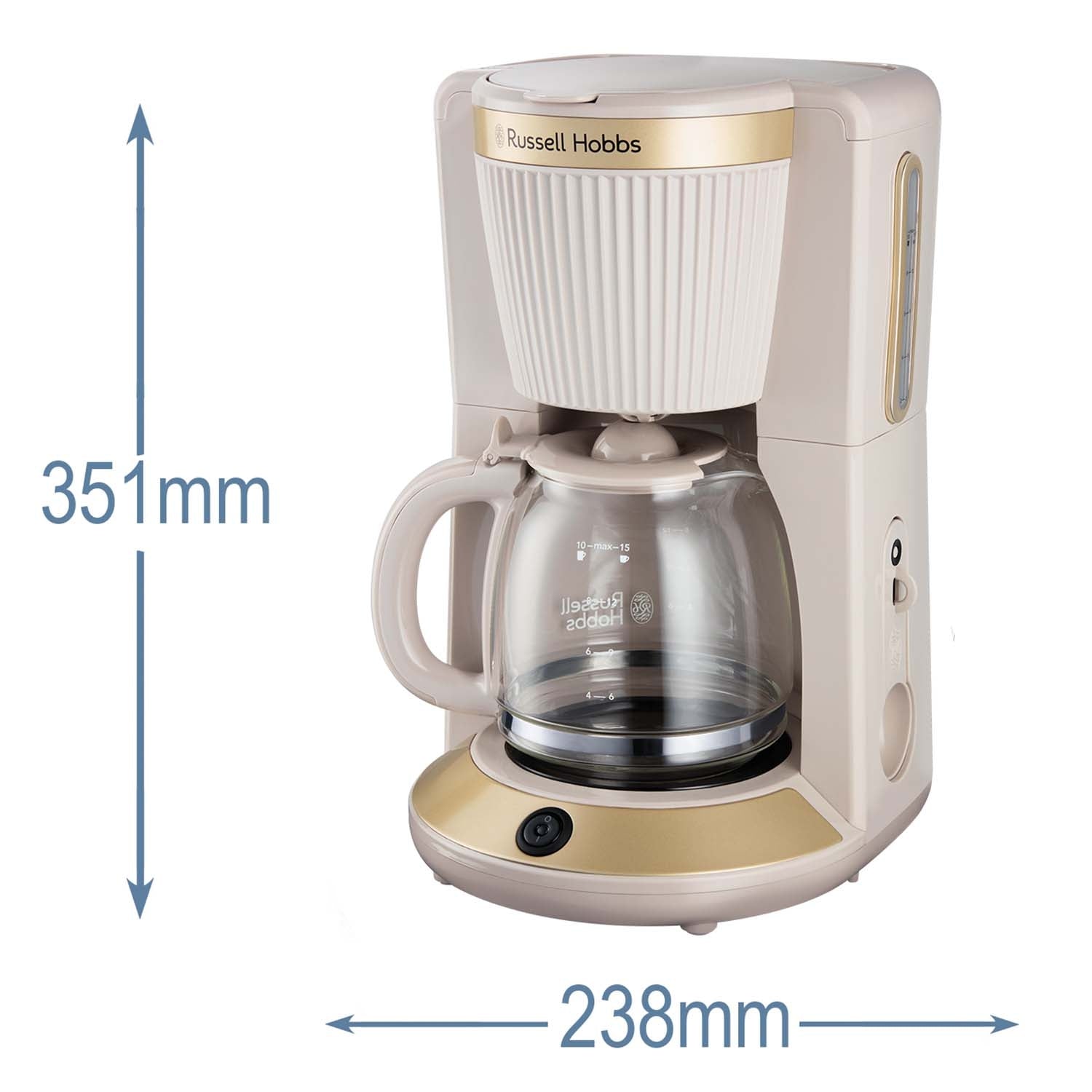 Coffee Maker, Stone-Colored, 1.25L Capacity