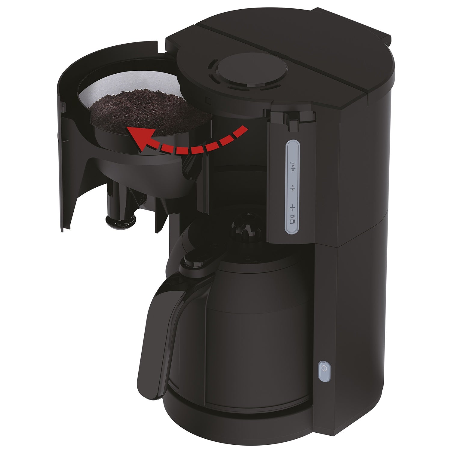 Coffee Maker With 1L Thermal Carafe, 10-Cup, Black