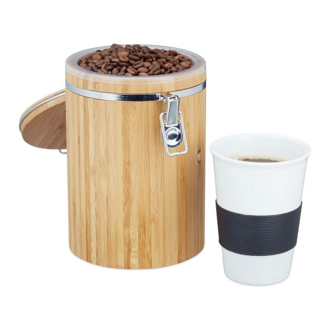 Coffee can in bamboo
