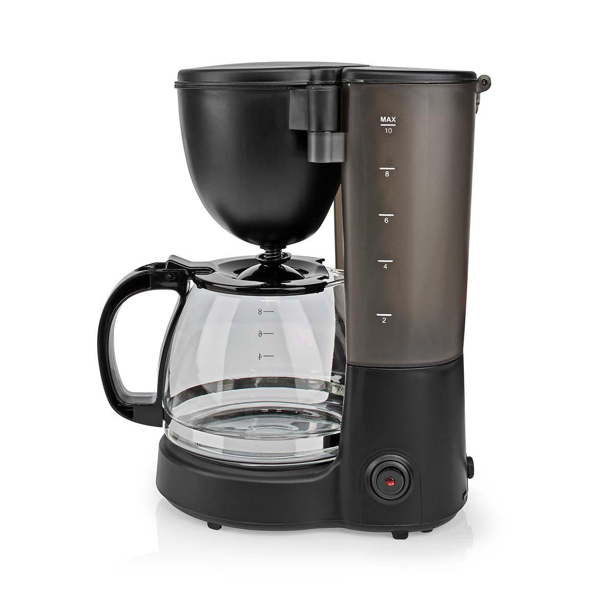 Coffee maker | Filter coffee | 1.25 l | 10 Cups | Keep warm function | Black