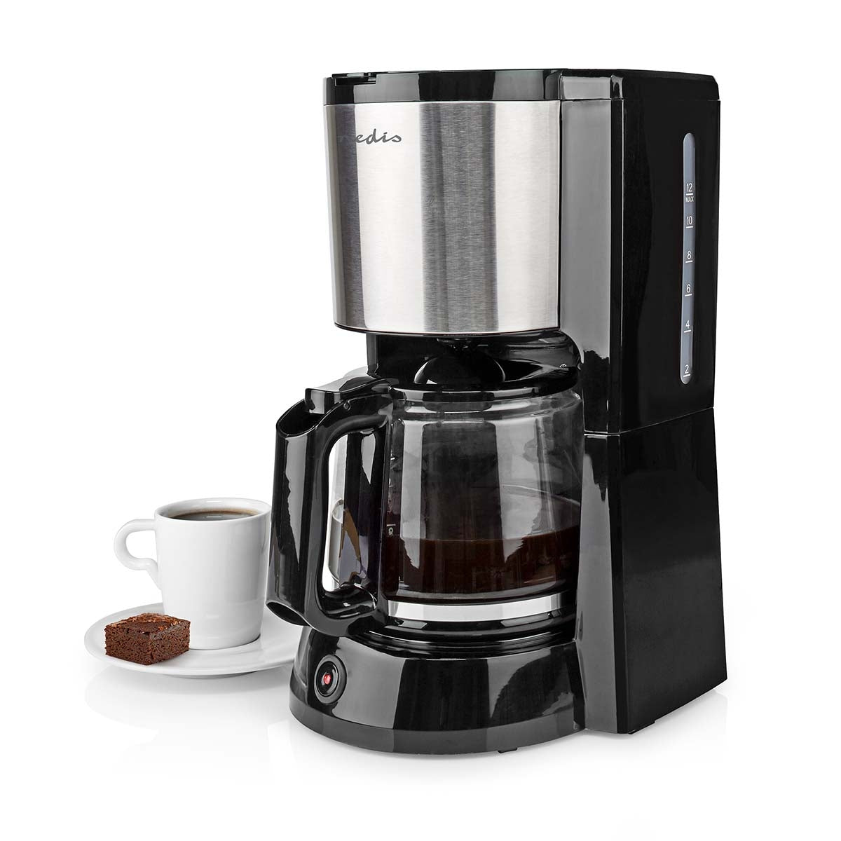 Coffee maker | Filter coffee | 1.5 l | 12 Cups | Keep warm function | Silver / Black
